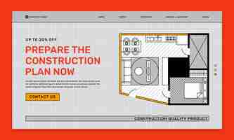 Free vector flat design construction  design template