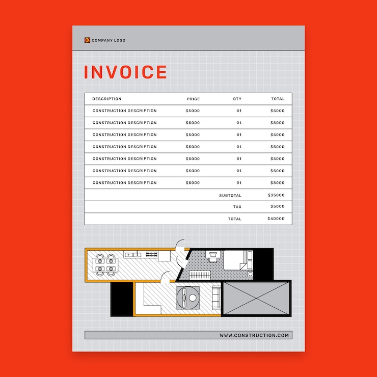 Free Vector flat design construction  design template