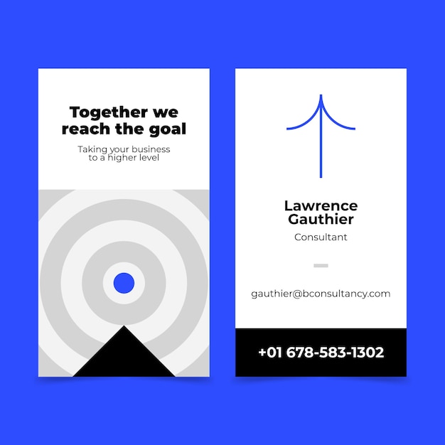 Flat design consultancy business card template