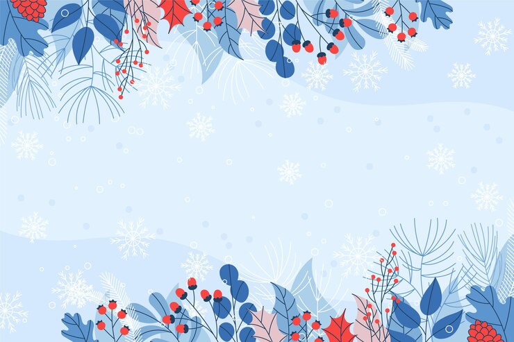 Free Vector flat design copy space winter background