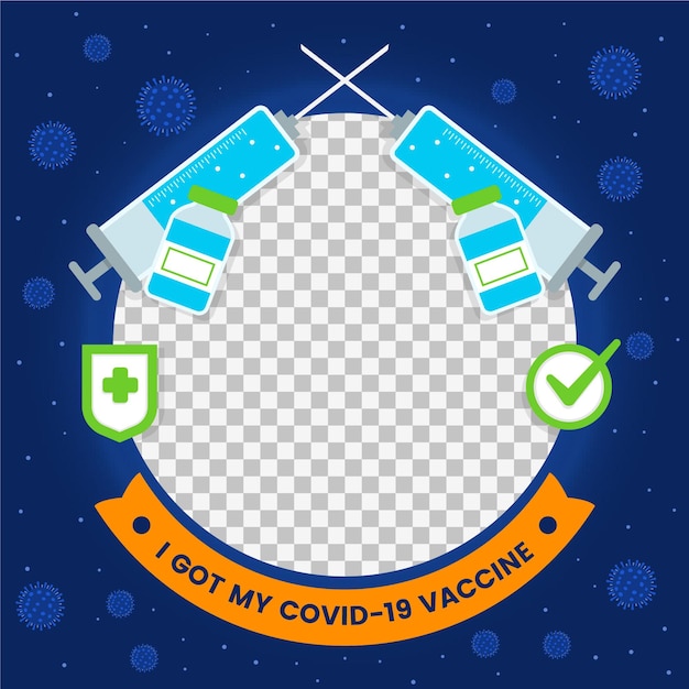 Vettore gratuito design piatto coronavi disegnato a mano coronavirus avatar facebook framerus cornice facebook