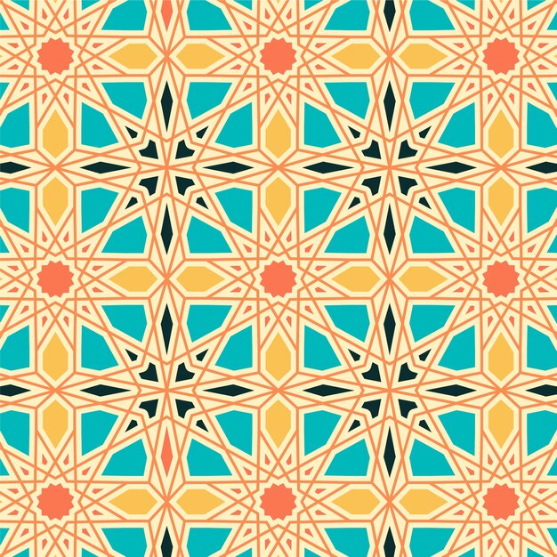 Плоский дизайн креативный арабский узор