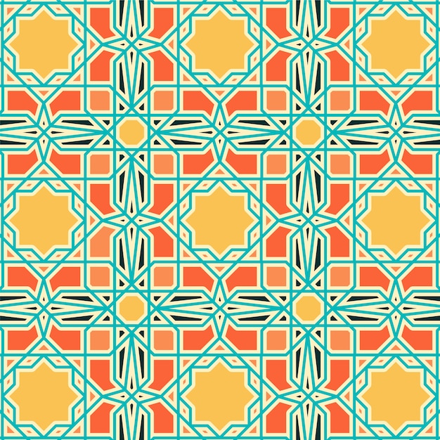 Flat design creative arabesque pattern
