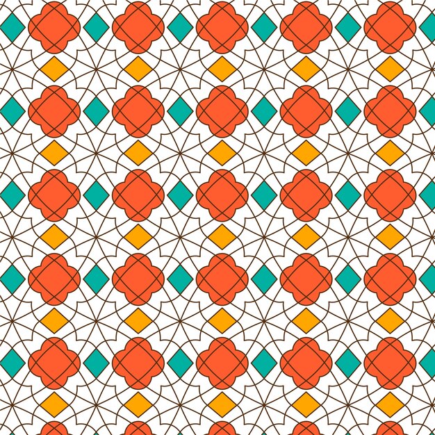 Flat design creative arabesque pattern