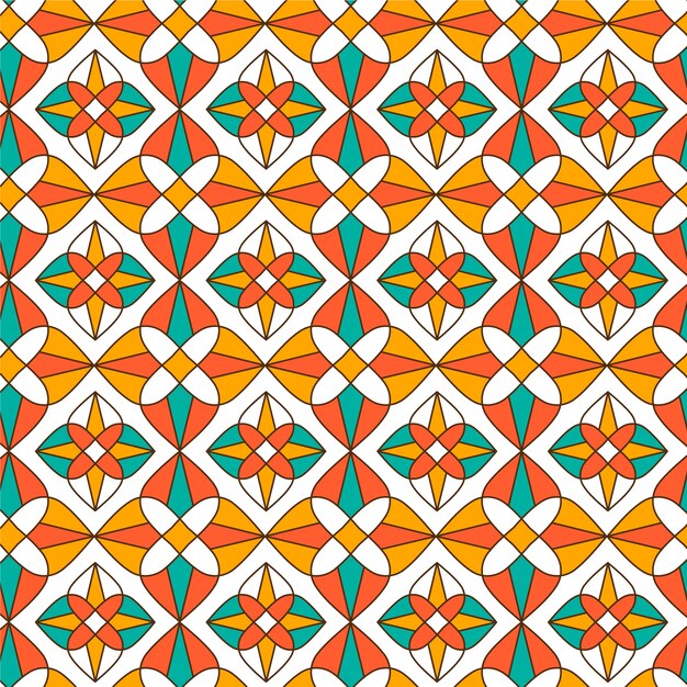 Flat design creative arabesque pattern