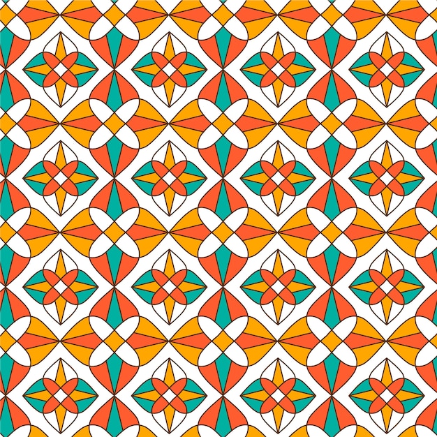 Flat design creative arabesque pattern