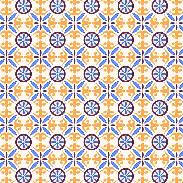 Flat design creative arabesque pattern