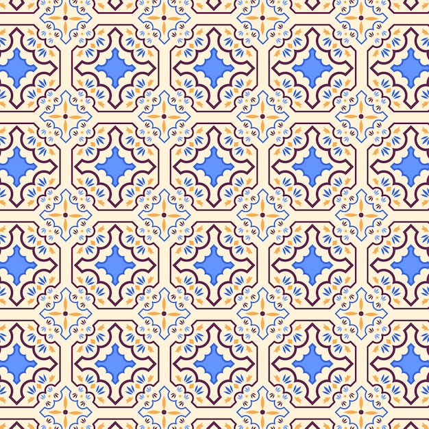 Flat design creative arabesque pattern