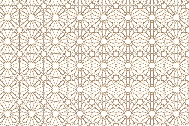 Flat design creative arabesque pattern