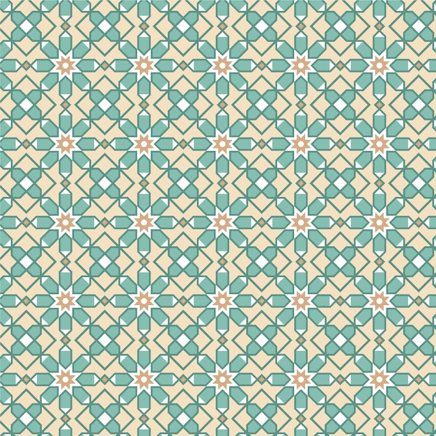 Flat design creative arabesque pattern