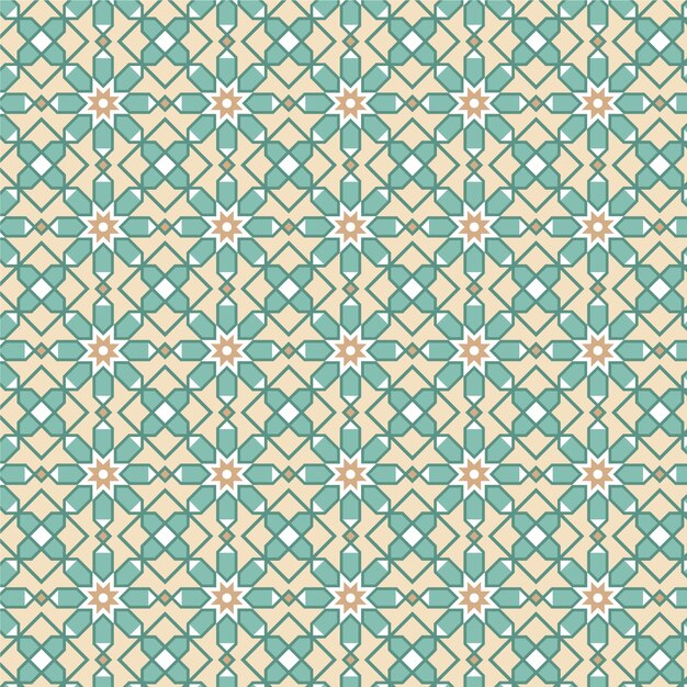 Flat design creative arabesque pattern