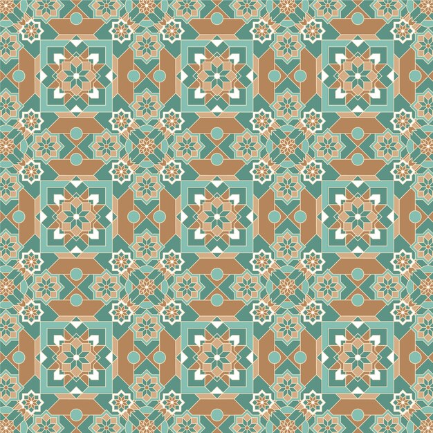 Flat design creative arabesque pattern