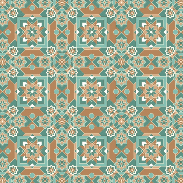 Flat design creative arabesque pattern