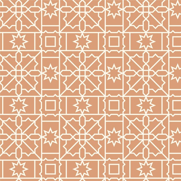 Flat design creative arabesque pattern