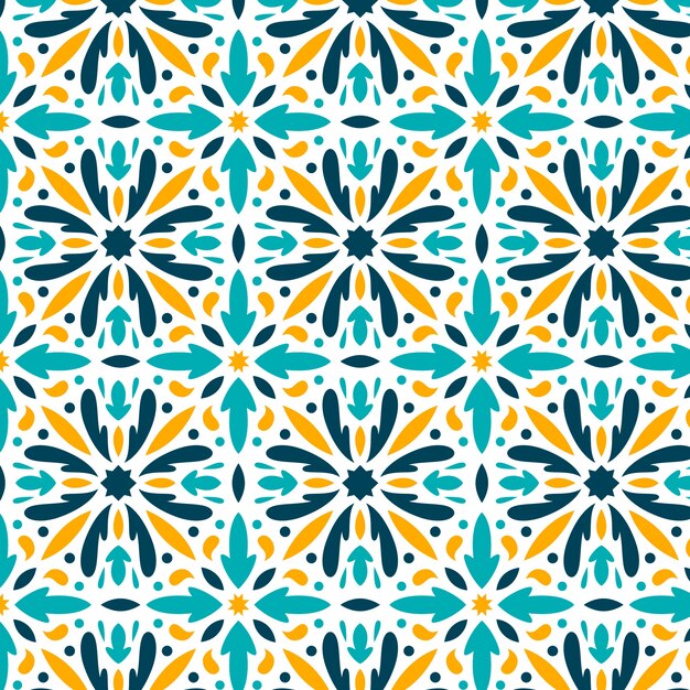 Плоский дизайн креативный арабский узор