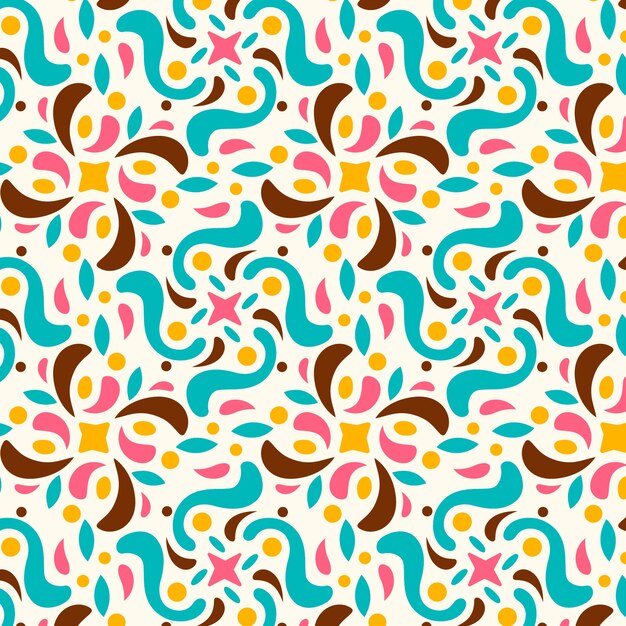 Flat design creative arabesque pattern