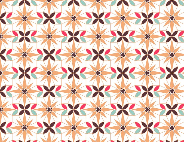 Flat design creative arabesque pattern