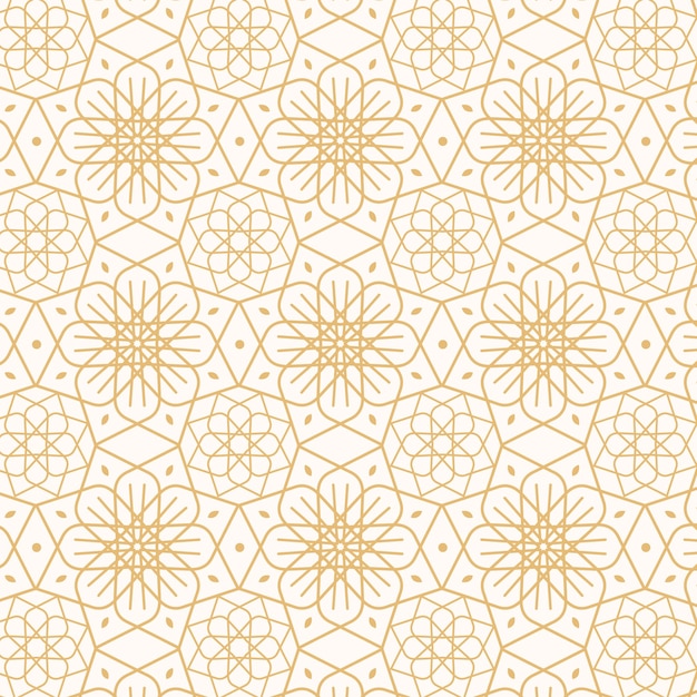 Flat design creative arabesque pattern