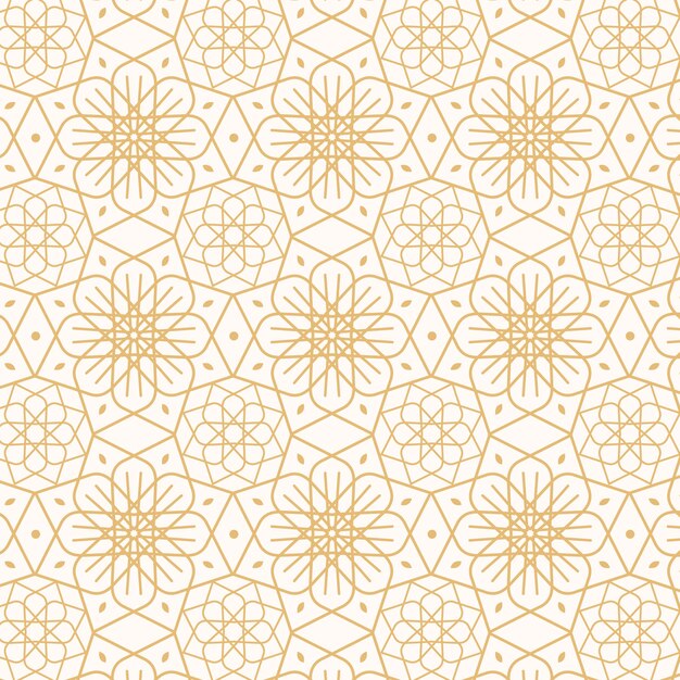 Flat design creative arabesque pattern