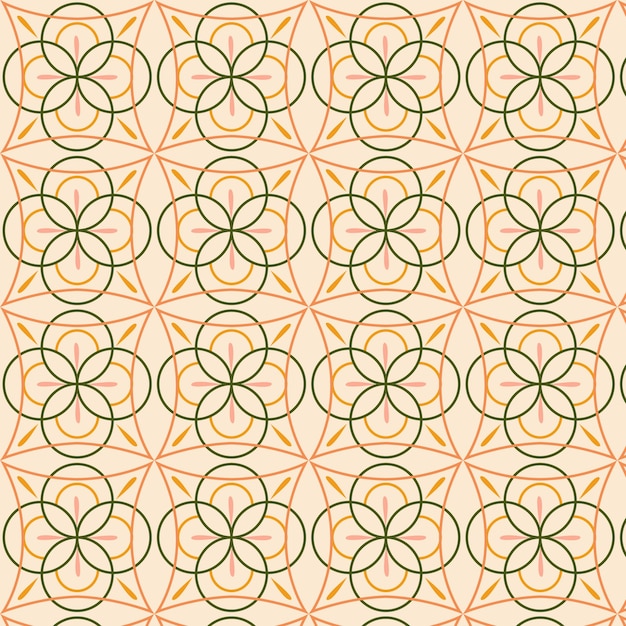 Flat design creative arabesque pattern