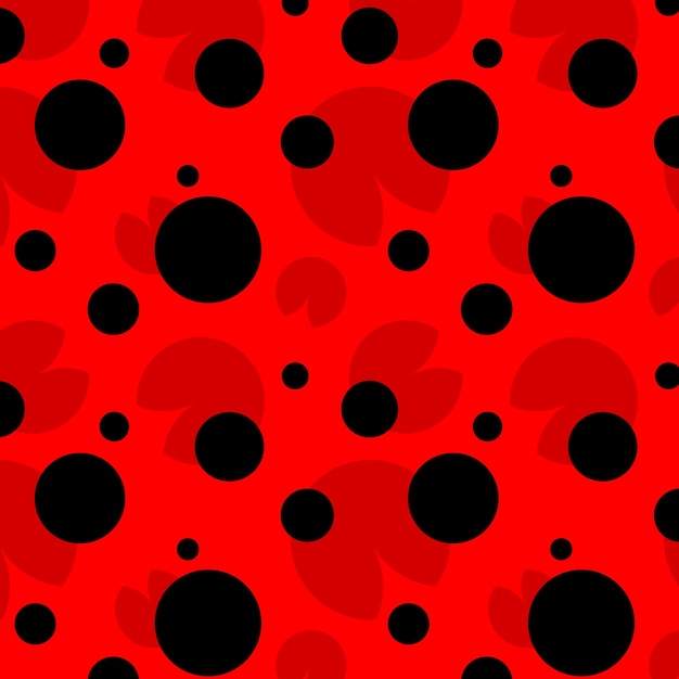 Free vector flat design creative ladybug pattern