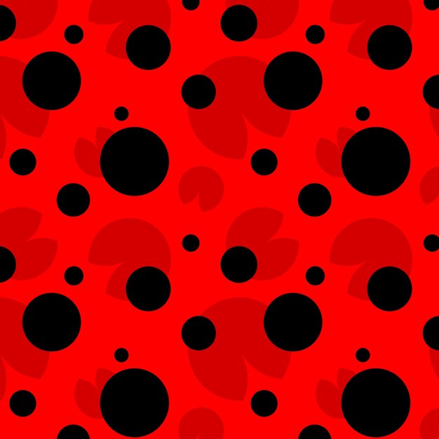 Flat design creative ladybug pattern