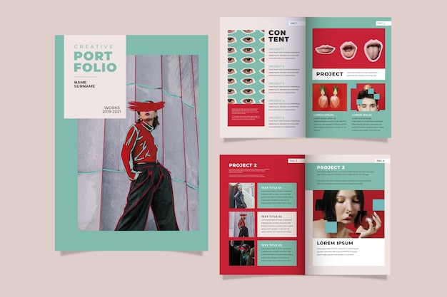 flat design creative portfolio templates