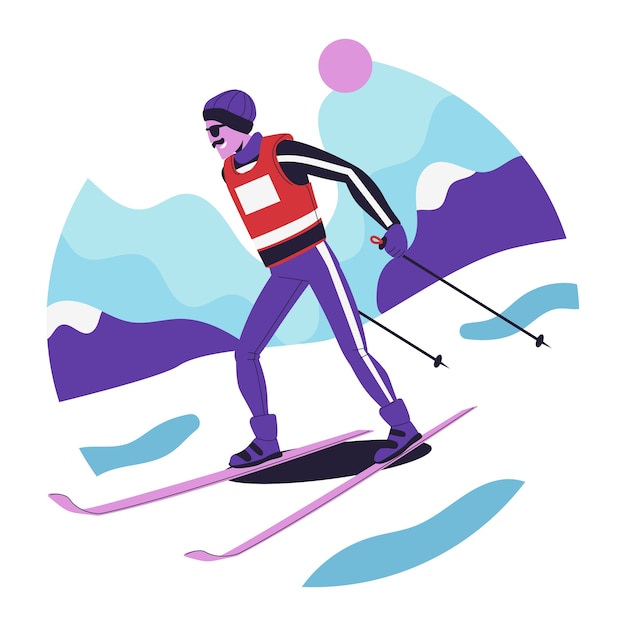 Free vector flat design cross country illustration