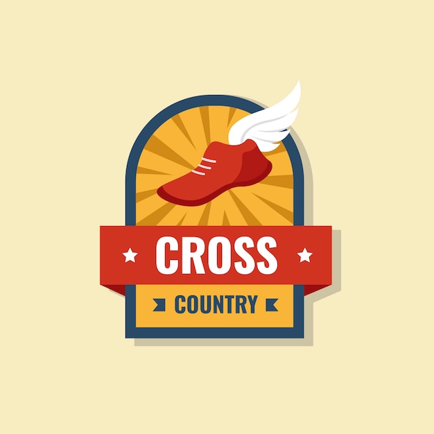 Free vector flat design cross country template