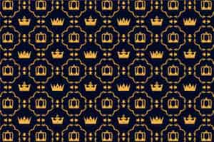 Free vector flat design crown background