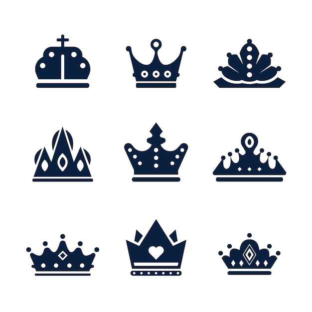 Free vector flat design crown silhouette