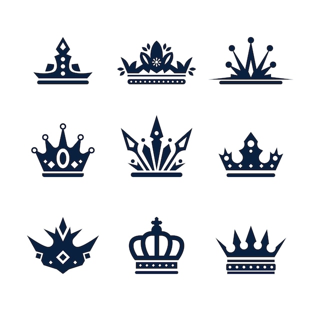 Free Vector flat design crown silhouette