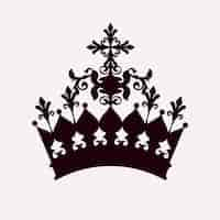 Free vector flat design crown silhouette