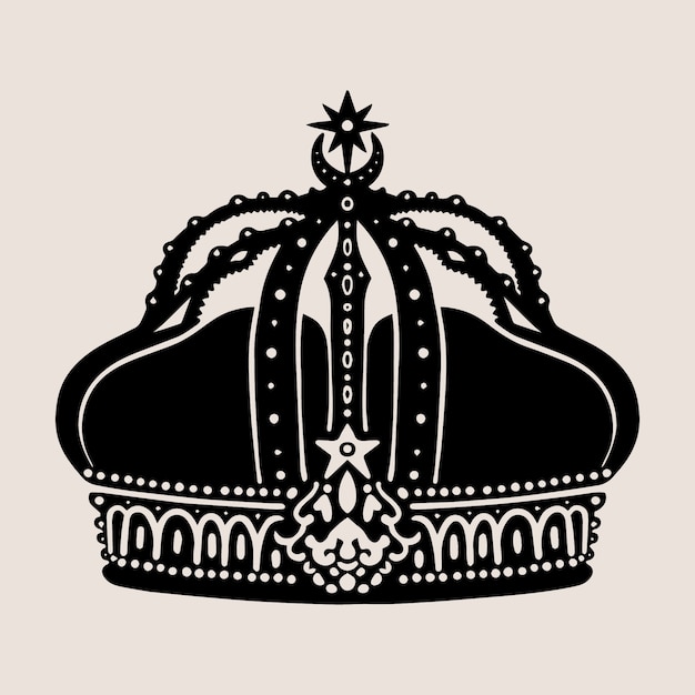 Flat design crown silhouette