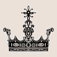 無料ベクター フラットなデザインの王冠のシルエット