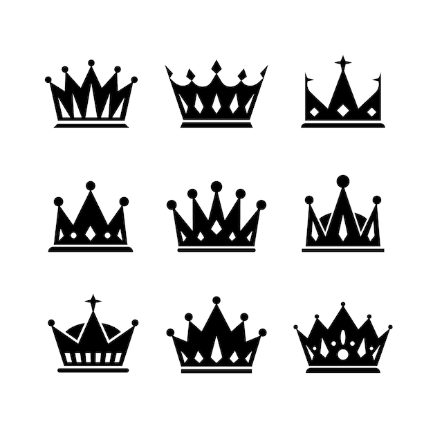 Free vector flat design crown silhouette