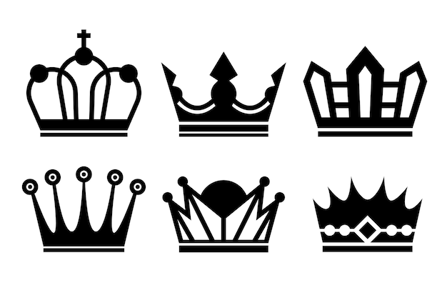 Free vector flat design crown silhouette