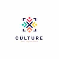 Free vector flat design culture  logo template