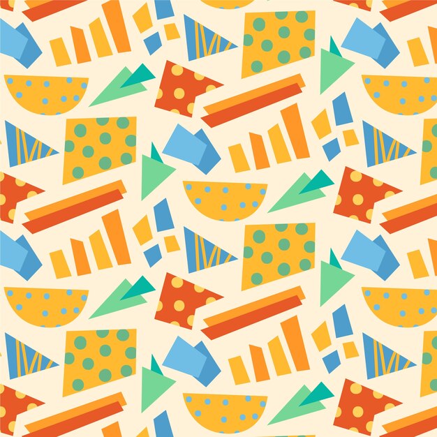 Flat design cutout collage pattern