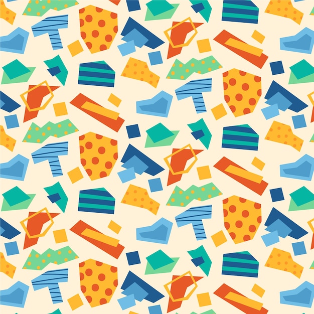 Flat design cutout collage pattern