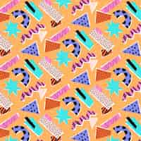 Free vector flat design cutout collage pattern