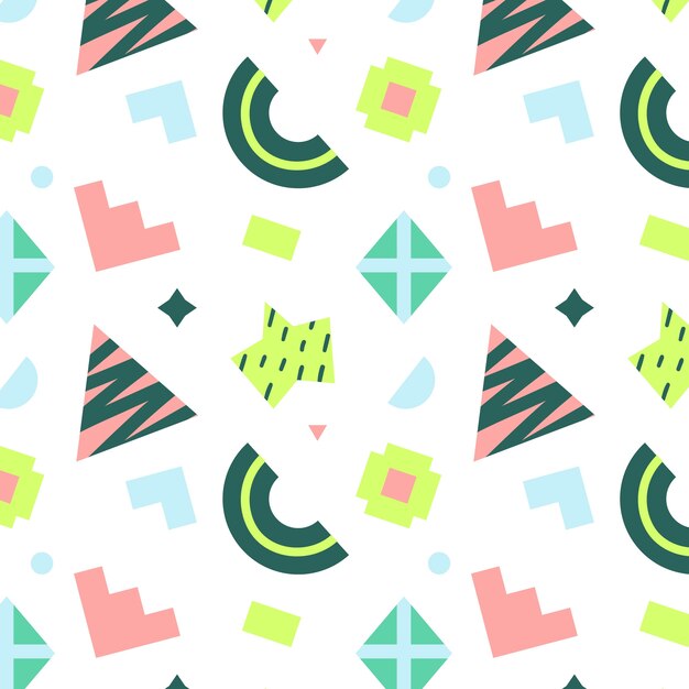Flat design cutout collage pattern