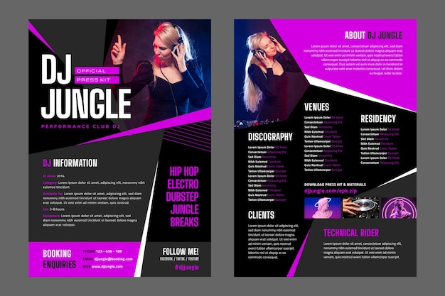 Flat design cv template