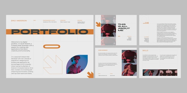 Flat design cv template