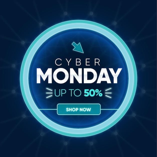 Free vector flat design cyber monday concept