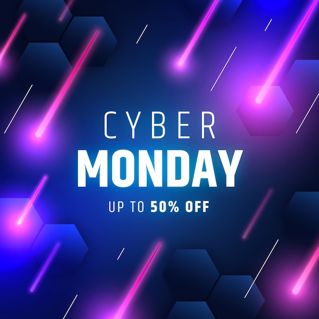 Free vector flat design cyber monday