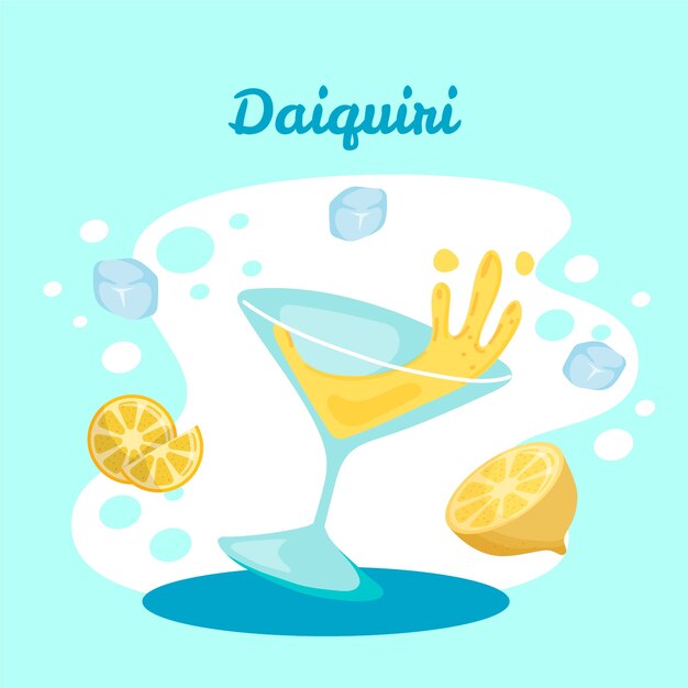flat design daiquiri illustration