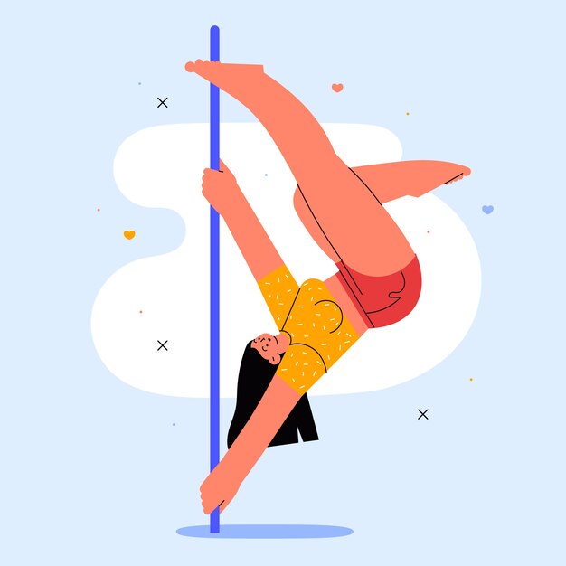 Flat design dance illustration