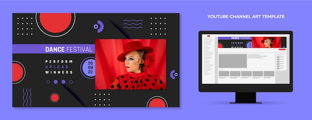 Flat design dance show template