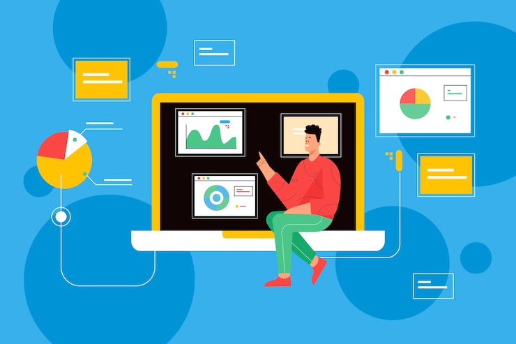 Free Vector flat design data driven illustration
